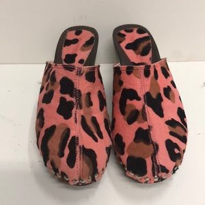 Boccacini Made in Italy Pink Brown Black Pony Clog